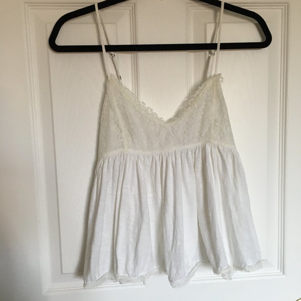 Cream lace tank top